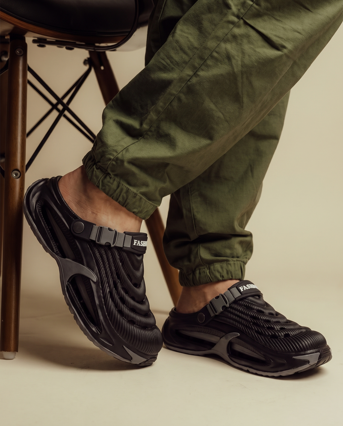 OrthoClogs worn with trousers